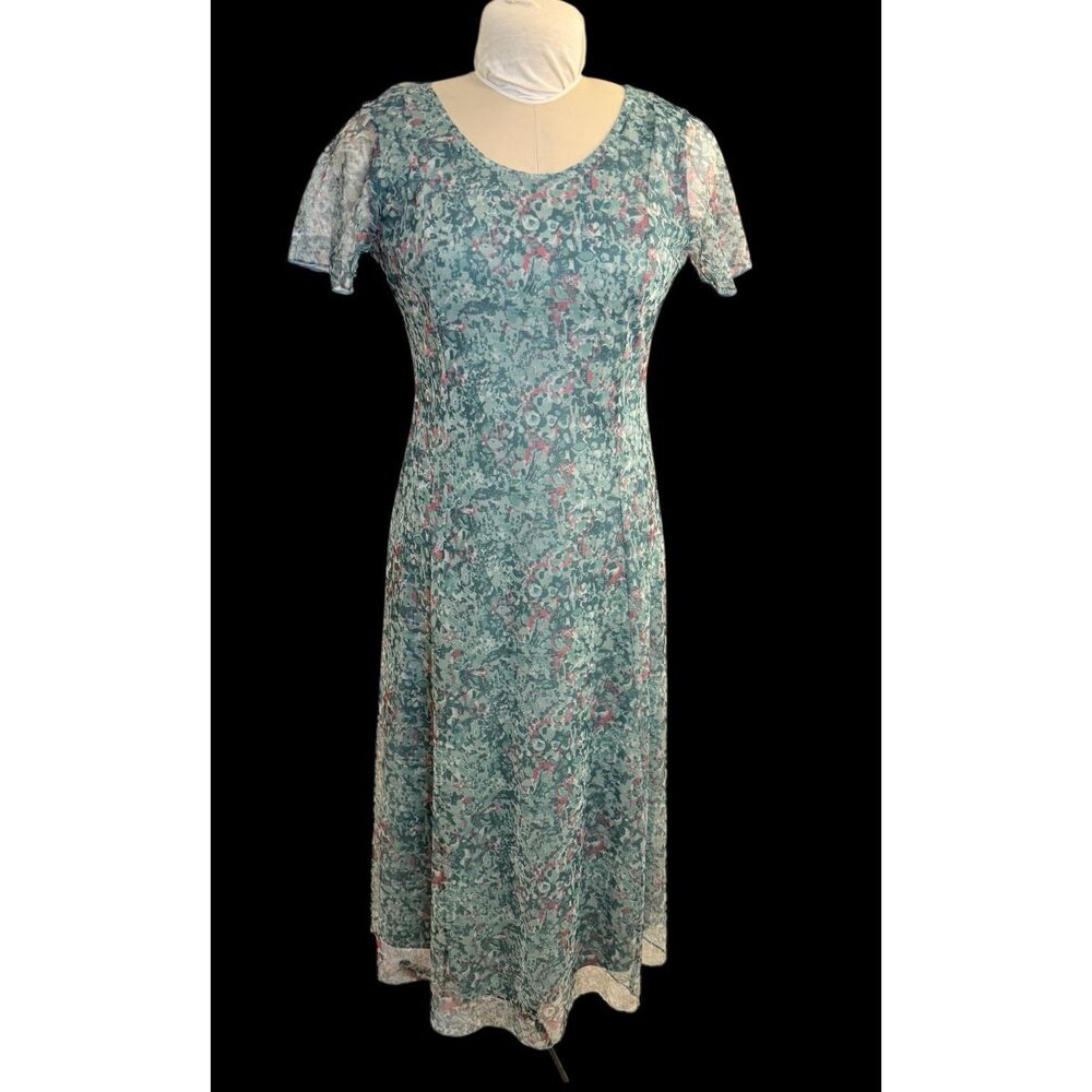 Coldwater Creek Meadow Charm Mesh Dress Small - Picture 2 of 9